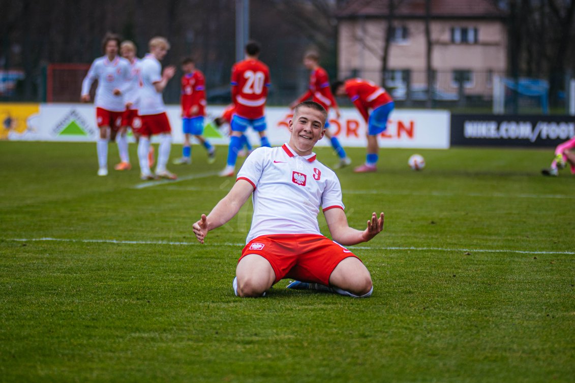 Piłka Nożna: Mecz towarzyski.  Polska U16 - Czechy U16. - Agencja Fotograficzna